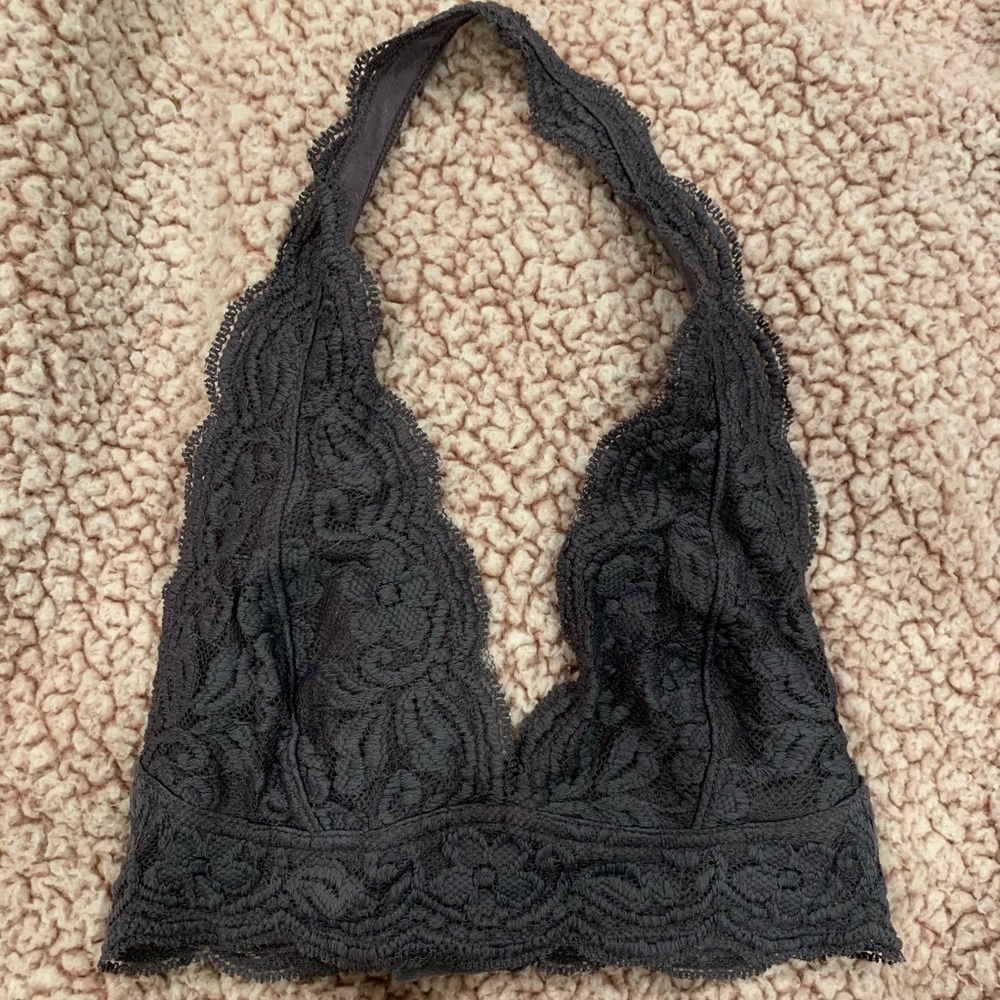 UO Out From Under Lace Halter Bralette - Picture 2 of 3